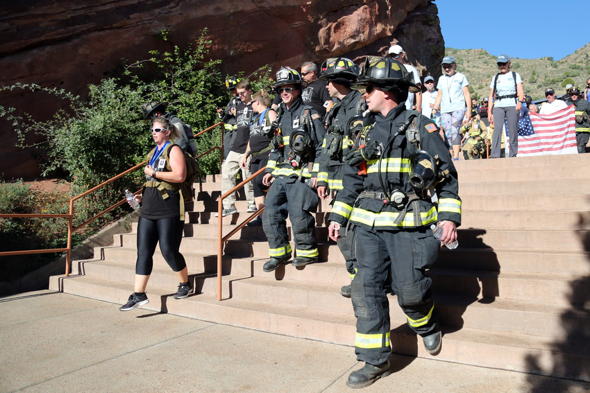More than 2,300 people from 25 states and Canada attended this years stair climb at Red Rocks.